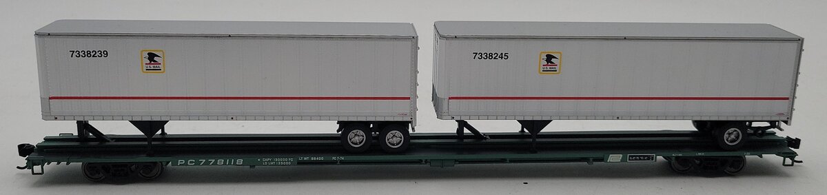 Walthers 910-5560 HO Penn Central 85' General American G85 Flatcar RTR #778118 VG