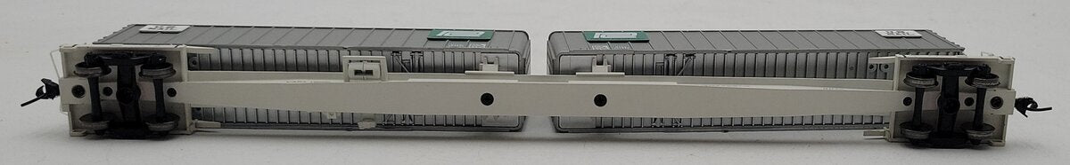 Walthers 932-40854 HO Penn Central Flexi-Van Flat Car w/Trailers #776326 VG