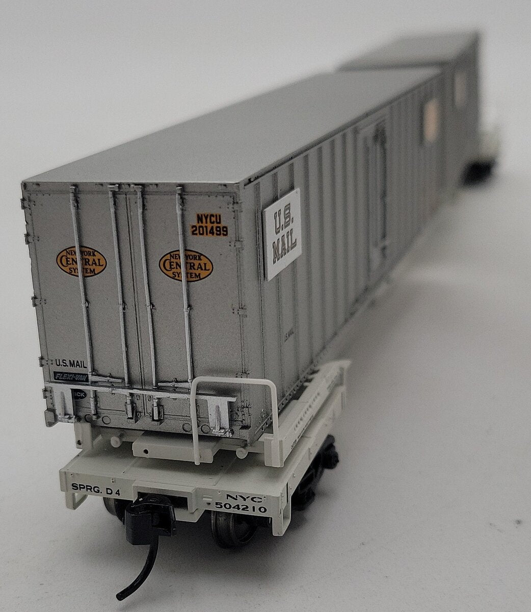 Walthers 932-41065 HO NYC Flexi-Van Flatcar w/ 2 Trailers #504210 VG