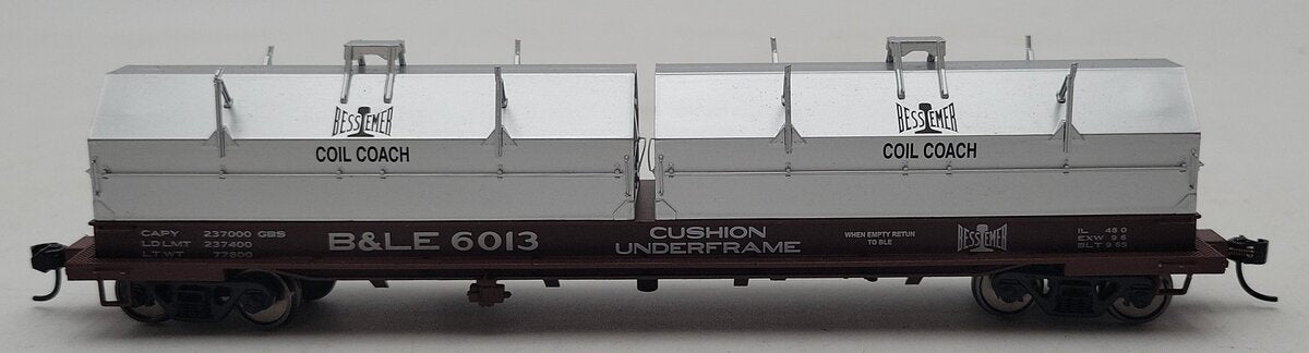 Walthers 920-105213 HO Bessemer & Lake Erie 50' Evans Cushion Coil Car #6013 EX