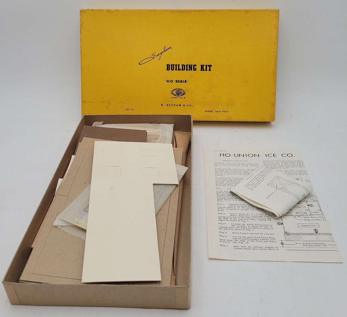 Suydam 566 HO Scale Union Ice Company Building Kit EX/Box