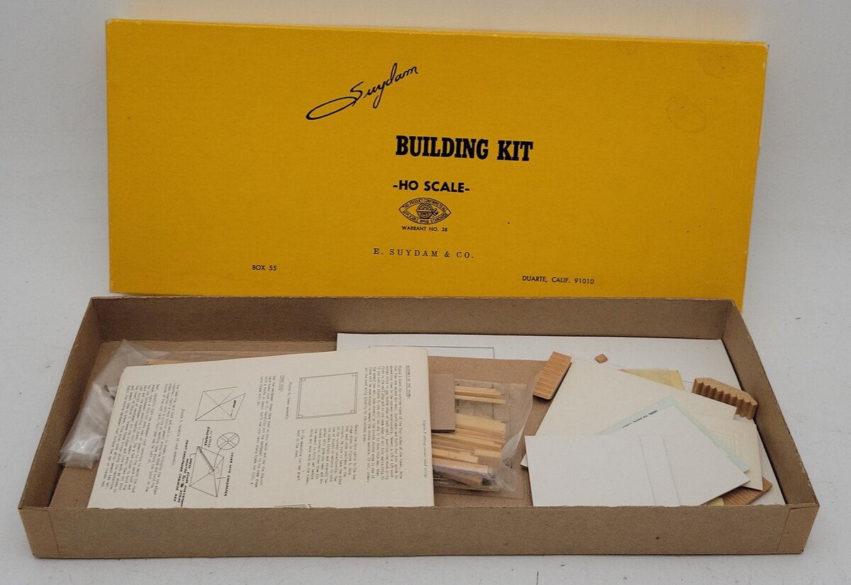 Suydam 61 HO Interlocking Signal Tower & Shed In Precision Milled Wood Kit EX/Box