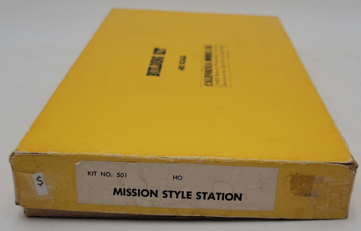 California Model Co 501 HO Scale Mission Style Station Building Kit VG/Box