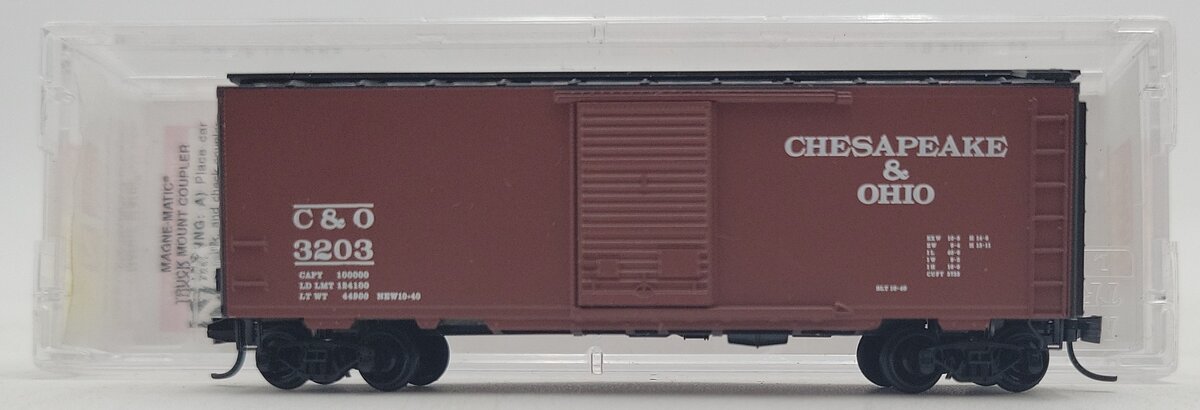 Micro-Trains 02000276 N C&O 40' Standard Sliding Door Boxcar #3203 LN/Box