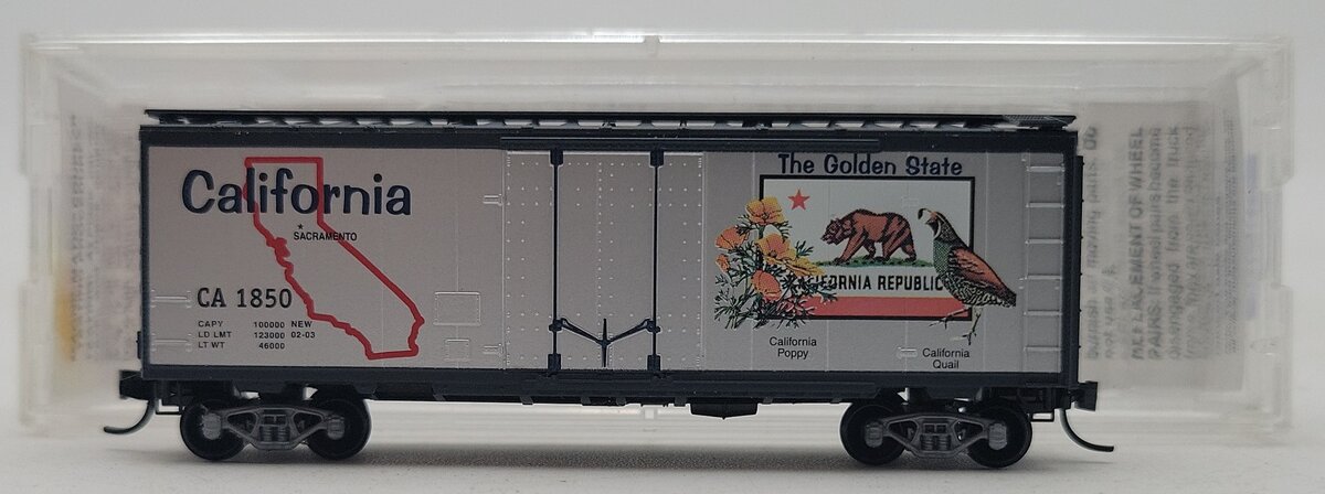 Micro-Trains 02100330 N California State 40' Standard Plug Door Boxcar #1850 LN/Box