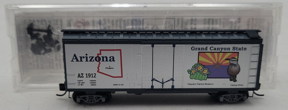 Micro-Trains 02100381 N Scale Arizona State 40' Standard Plug Door Boxcar #1912 LN/Box