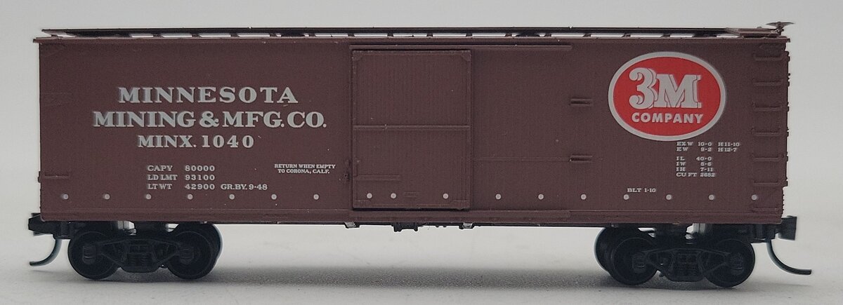 Micro-Trains 03900190 N Scale Minnesota Mining & Manufacturing Co. Boxcar #1040 LN/Box