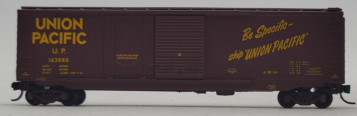 Micro-Trains 03300150 N Union Pacific 50' Plug & Sliding Door Boxcar #163080 LN/Box