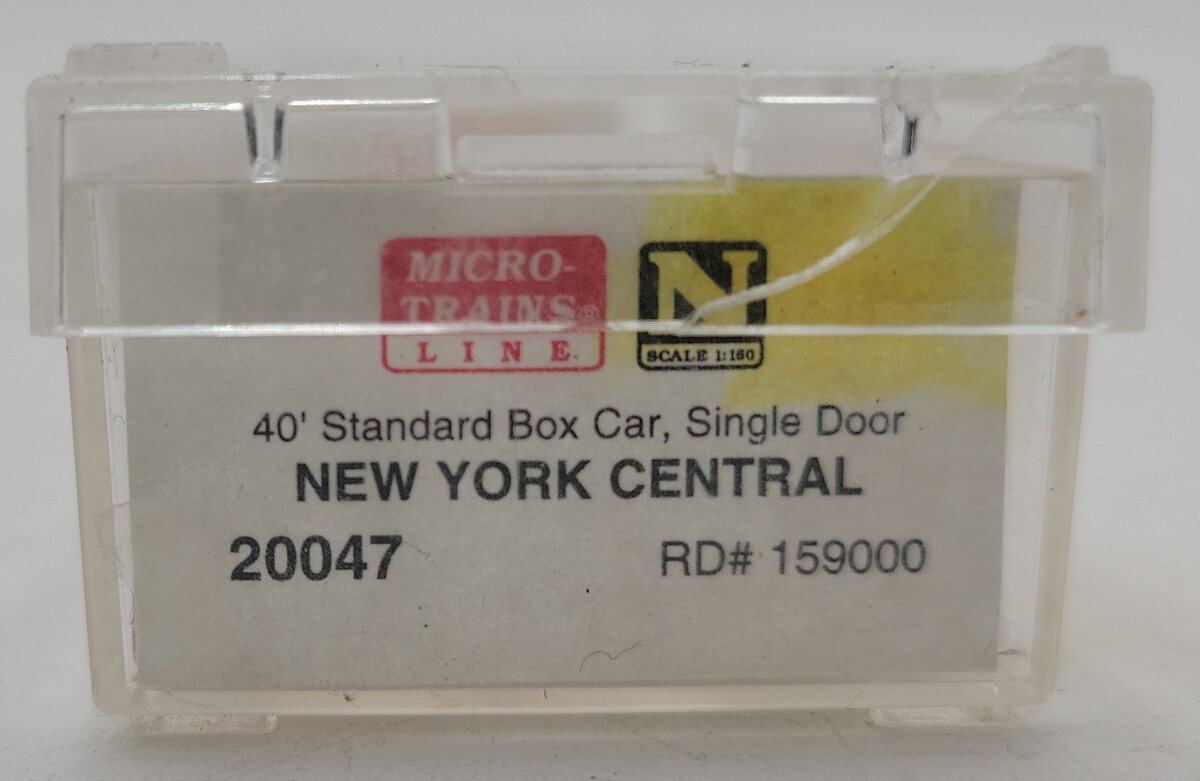 Micro-Trains 02000047 N New York Central 40' Single Door Boxcar #159000 LN/Box