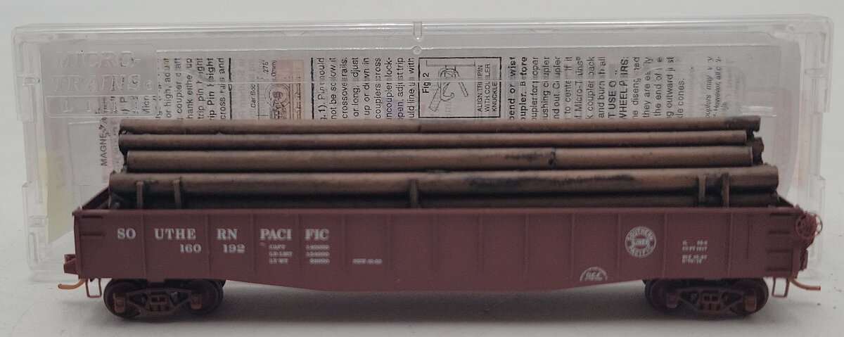 Micro-Trains 04600281 N SP 50' Fishbelly Side Gondola w/Drop Ends & Load #160192 LN/Box