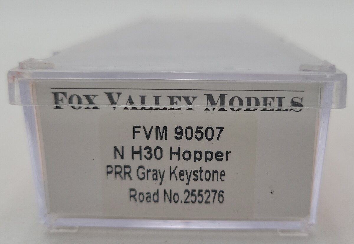 Fox Valley Models 90507 N Scale PRR Gray Keystone H30 Hopper #255276 EX/Box