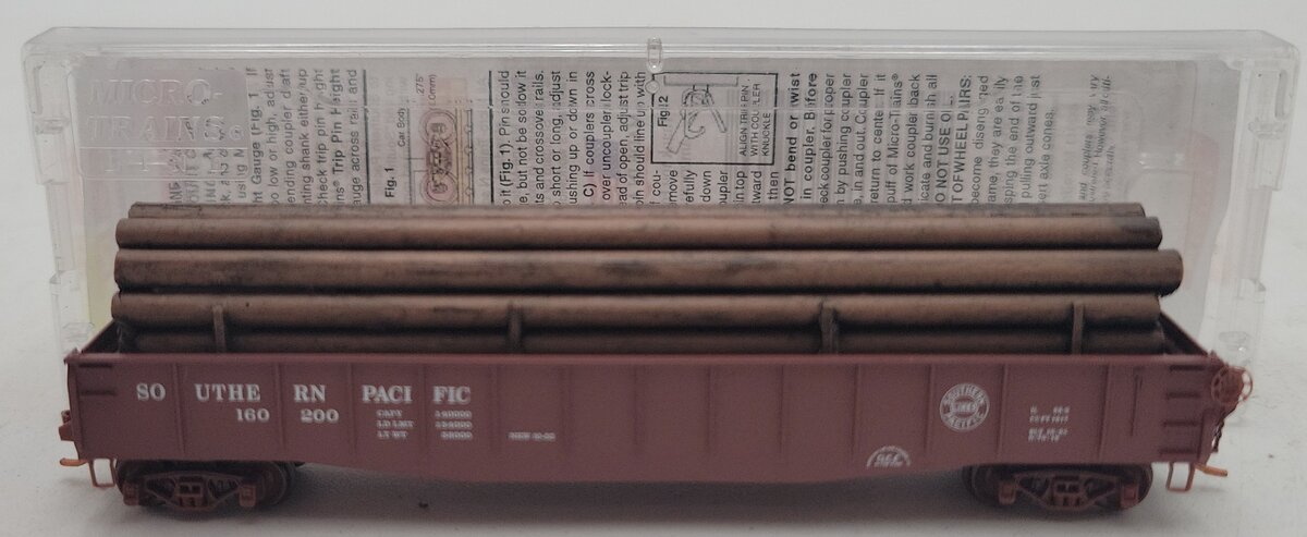 Micro-Trains 04600282 N SP 50' Fishbelly Side Gondola w/Drop Ends & Load #160200 EX/Box