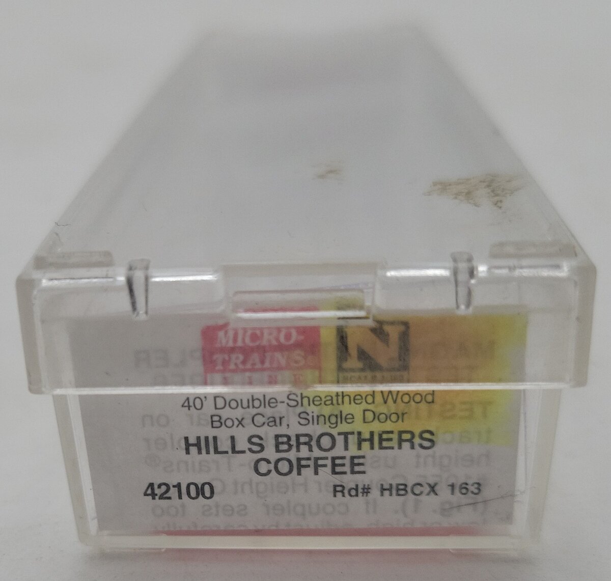 Micro-Trains 04200100 N Hills Bros Coffee 40' Double Sheathed Wood Boxcar #163 LN/Box