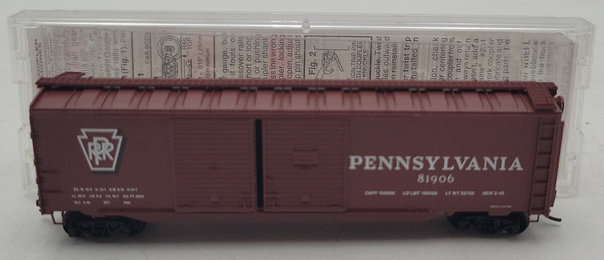 Micro-Trains 07800010 N PRR 50' Double Side Doors & End Door Auto Boxcar #81906 EX/Box
