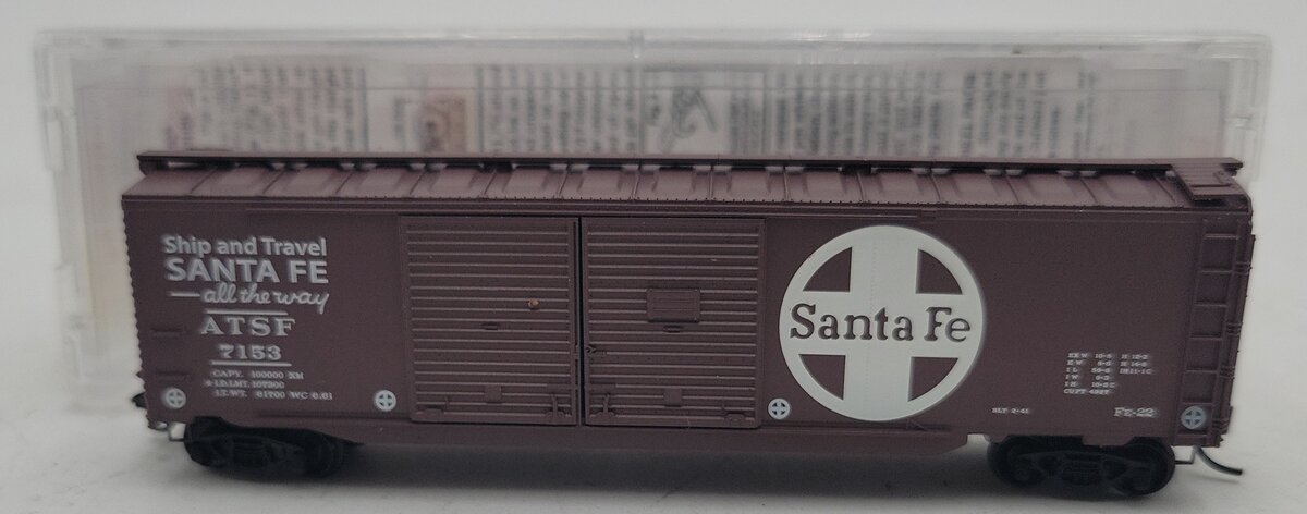 Micro-Trains 07800130 N Santa Fe 50' Double-Door Auto Boxcar #7153 EX/Box