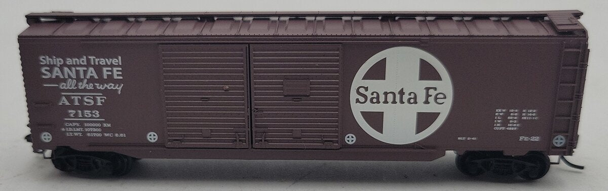 Micro-Trains 07800130 N Santa Fe 50' Double-Door Auto Boxcar #7153 EX/Box