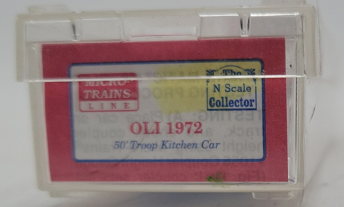 Micro-Trains NSC 05-01 N Scale Operation Lifesaver 50' Troop Kitchen Car #1972 EX/Box