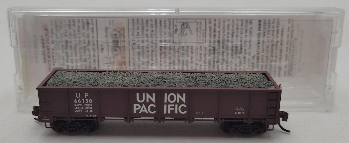 Micro-Trains 08351010 N Union Pacific 40' Drop Bottom Gondola #66758 EX/Box