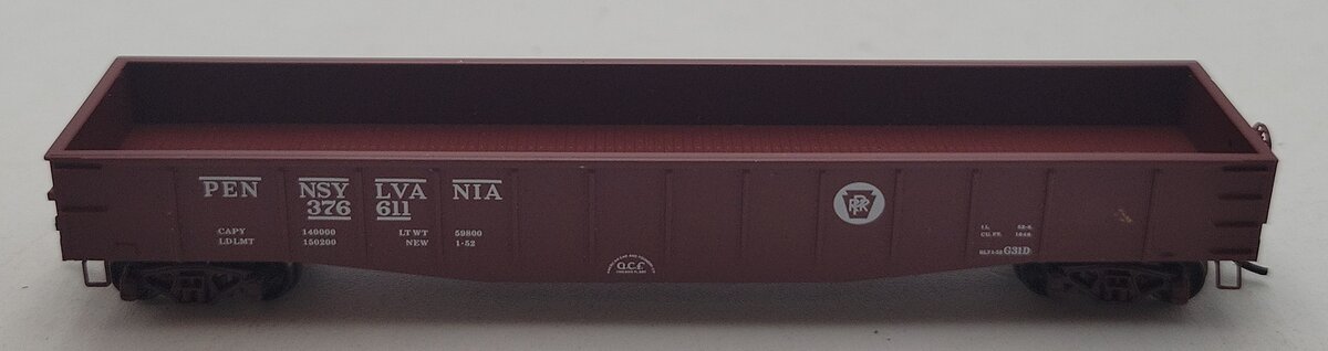 Micro-Trains 10500020 N Pennsylvania 50' 14 Panel Fishbelly Side Gondola #376611 EX/Box