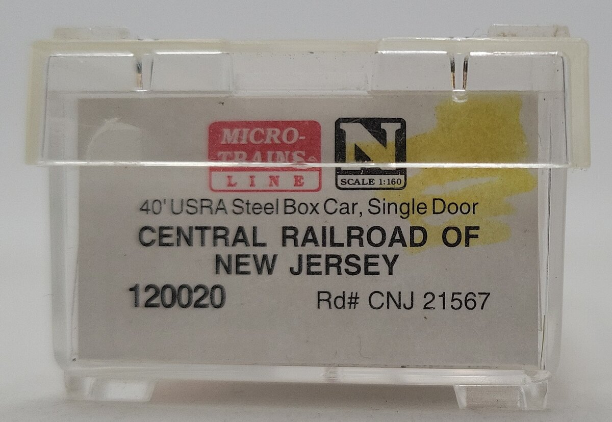 Micro-Trains 12000020 N CNJ 40' Murphy Roof Single Door Boxcar #21567 EX/Box