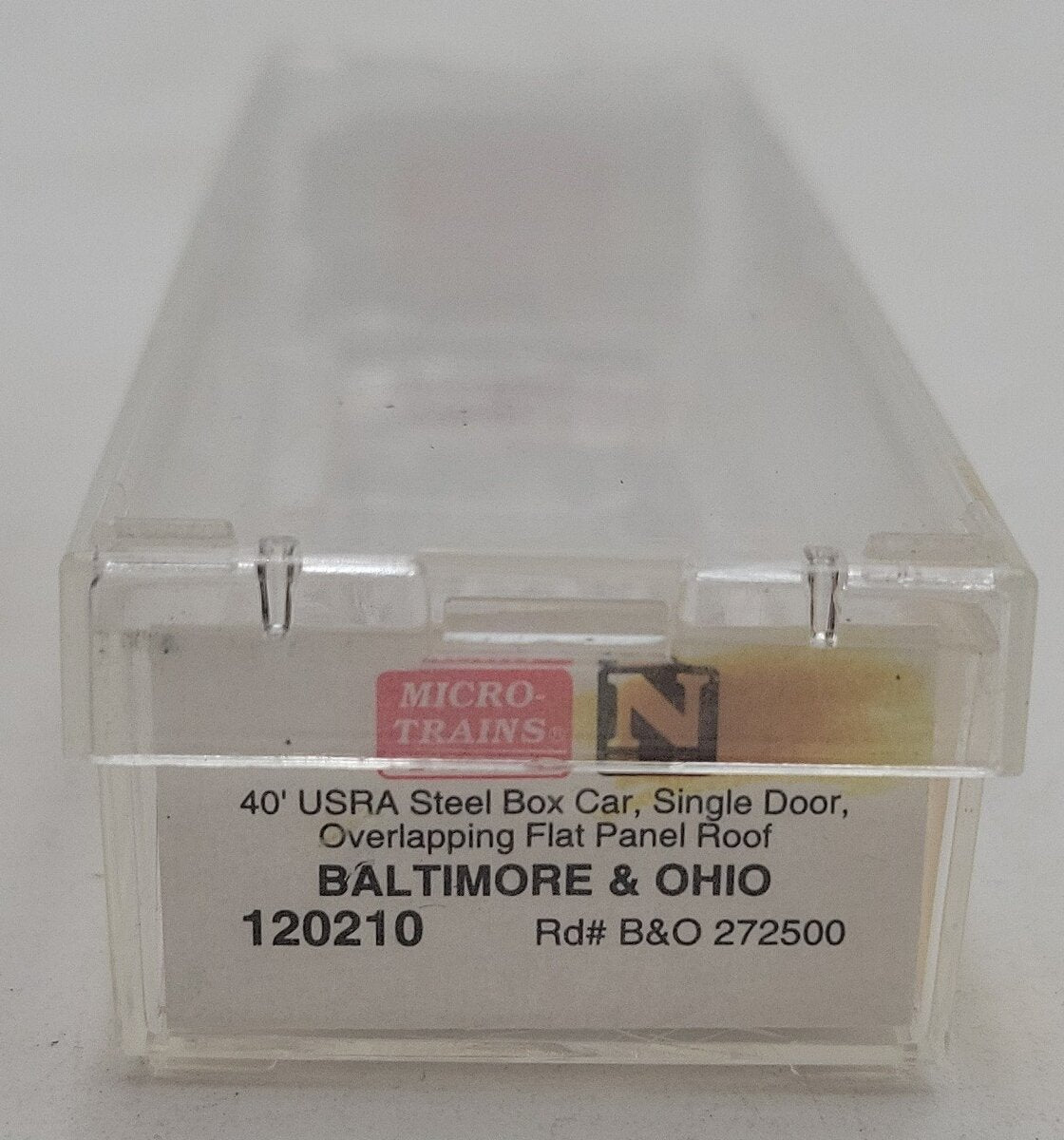 Micro-Trains 12000210 N B&O 40' Flat Panel Roof Single Door Boxcar #272500 EX/Box