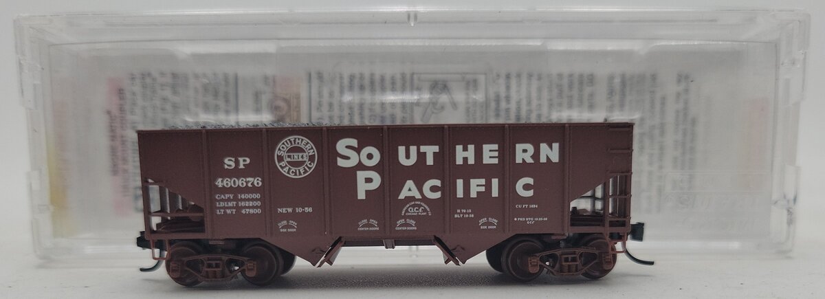 Micro-Trains 05654340 N SP 33' Rib Sides Twin Bay Hopper with Coal Load #460676 LN/Box