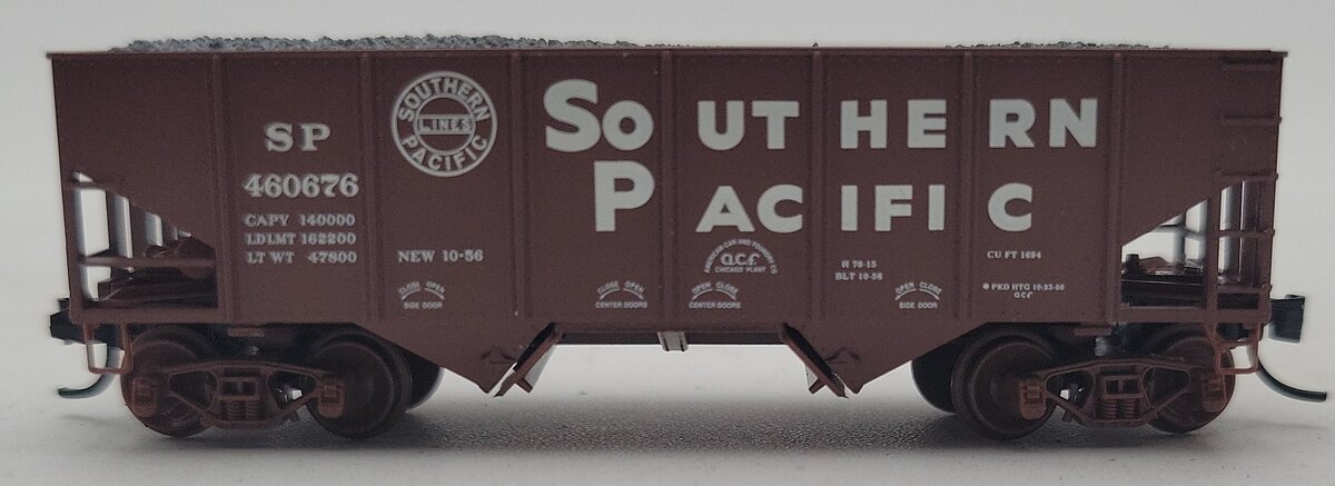 Micro-Trains 05654340 N SP 33' Rib Sides Twin Bay Hopper with Coal Load #460676 LN/Box