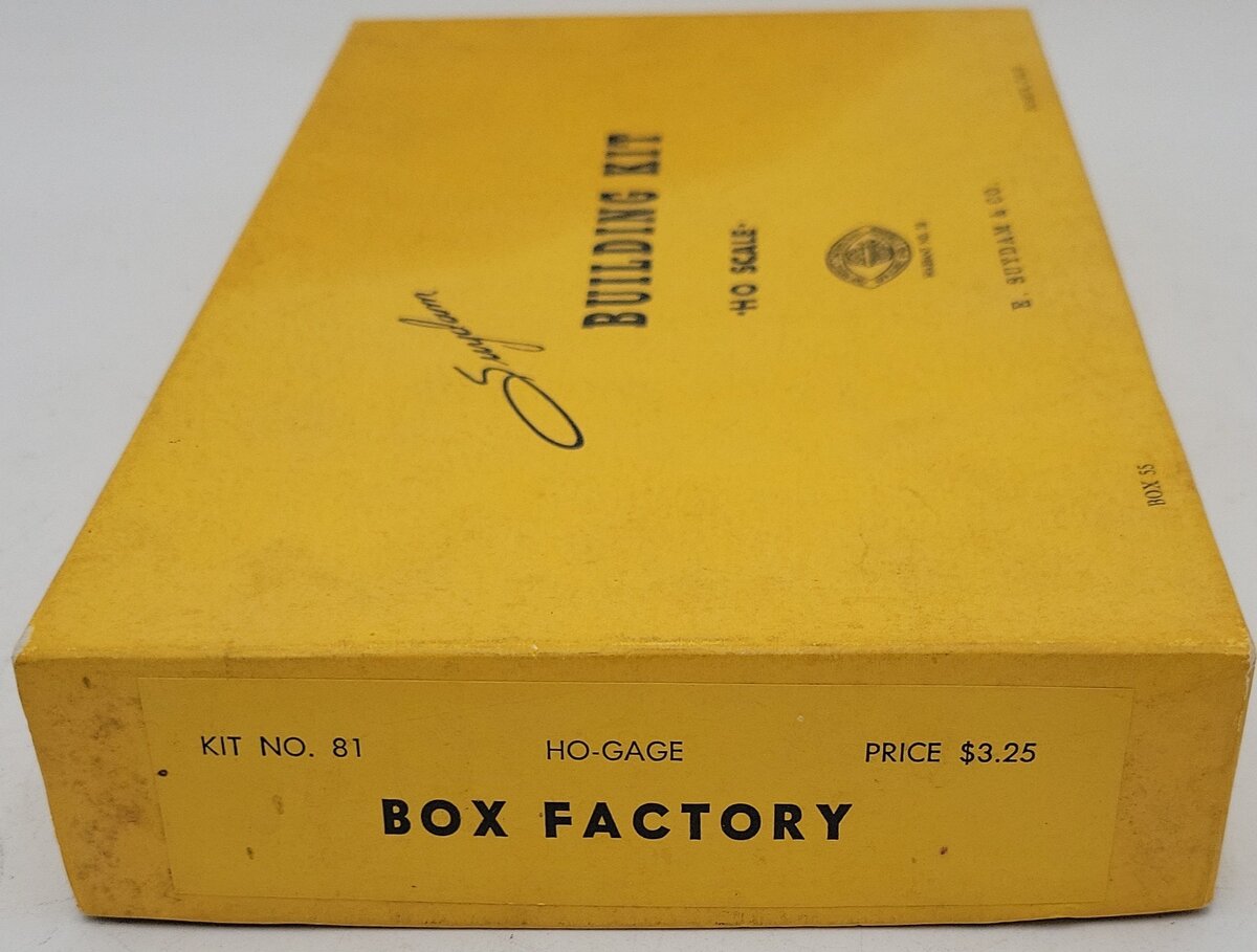 E. Suydam & Co 81 HO Scale Box Factory EX/Box