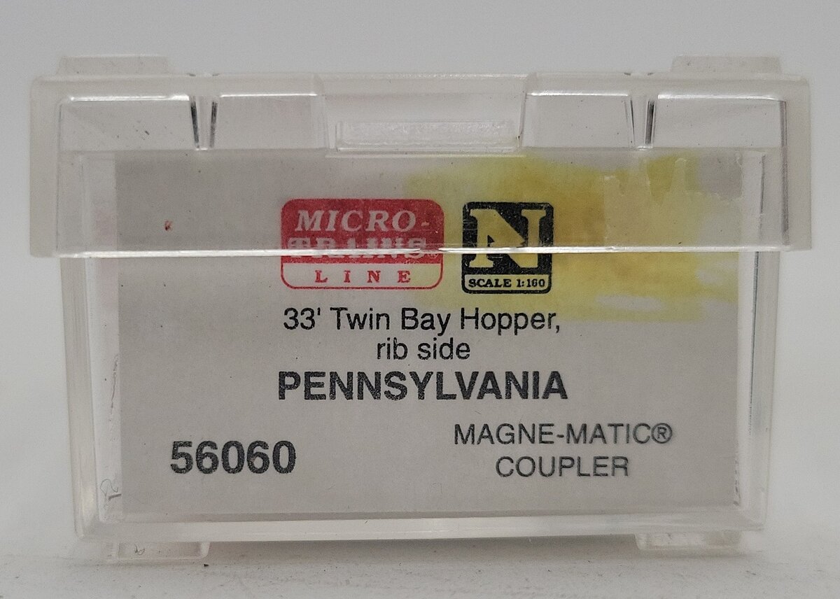 Micro-Trains 05600060 N Pennsylvania 33' Twin Bay Rib Side Hopper #220455 LN/Box