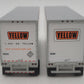 Athearn 91043 HO Yellow Two 28' Wedge Trailers & Dolly (Pack of 2) EX