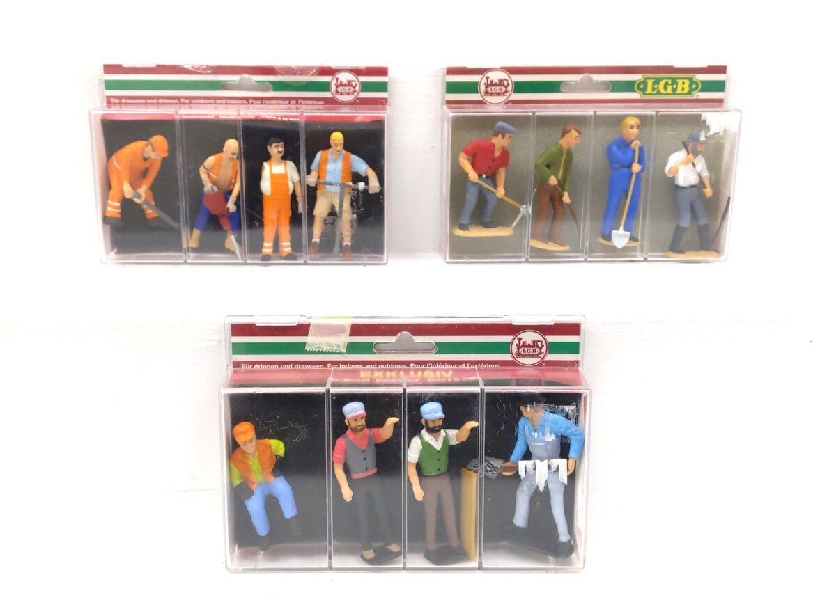 LGB G Scale Assorted Figurine Sets: 51404, 52430, 54410 [3] EX