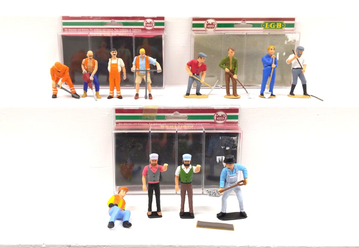 LGB G Scale Assorted Figurine Sets: 51404, 52430, 54410 [3] EX