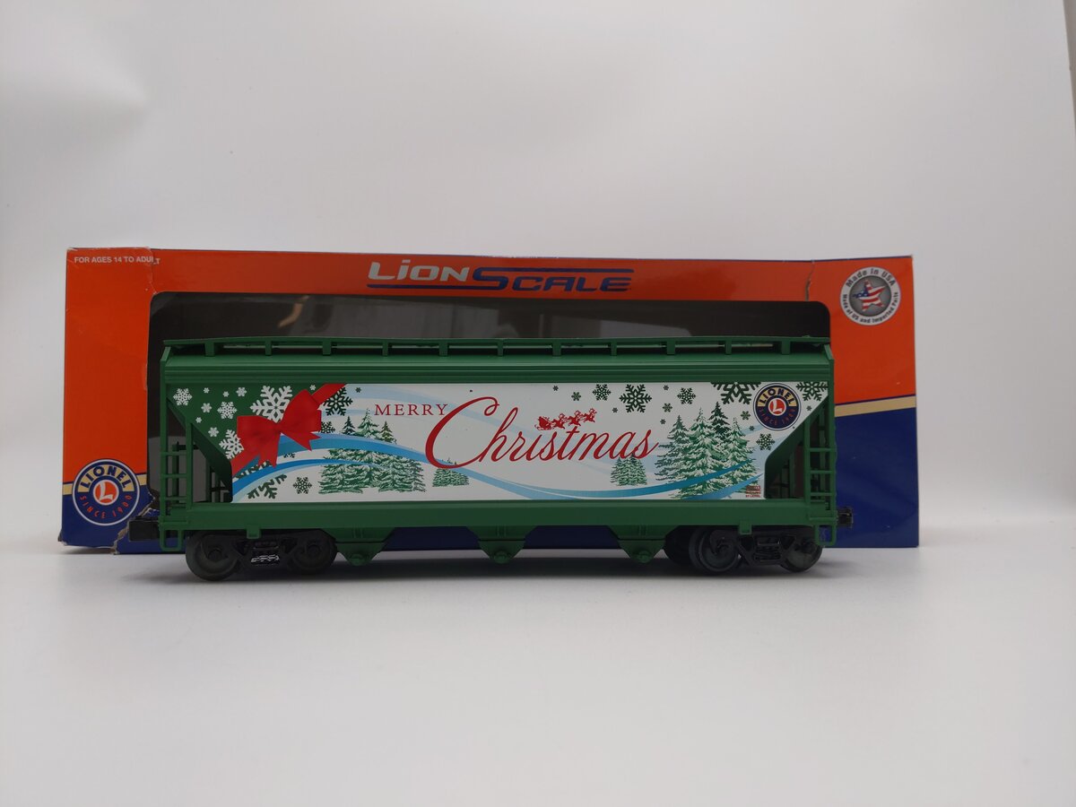Lionel 318703 O Scale 'Merry Christmas' 3- Bay Hopper #18703 LN/Box