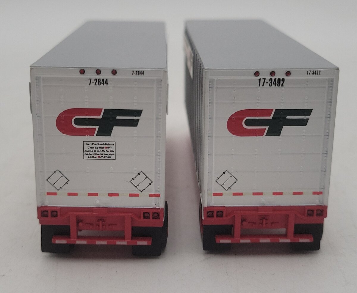 Athearn 91041 HO CF Consolidated Freightways Two 28’ Wedge Trailers & Dolly EX