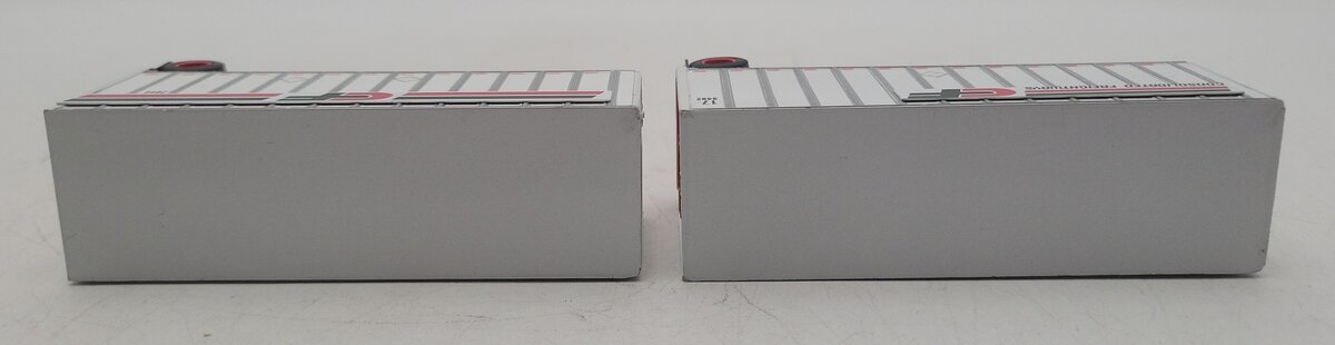 Athearn 91041 HO CF Consolidated Freightways Two 28’ Wedge Trailers & Dolly EX
