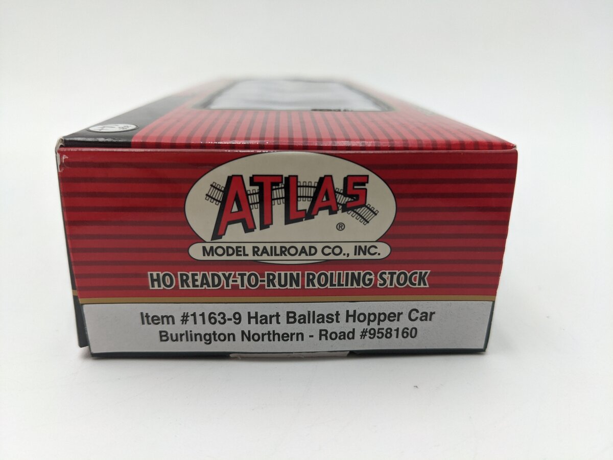 Atlas 1163-9 HO Scale BN Hart Ballast Hopper Car #958160 NIB