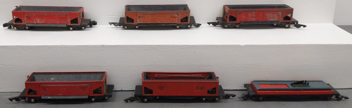 American Flyer Vintage S Gauge Freight Cars #715,716,716,716,716,716 [6] VG
