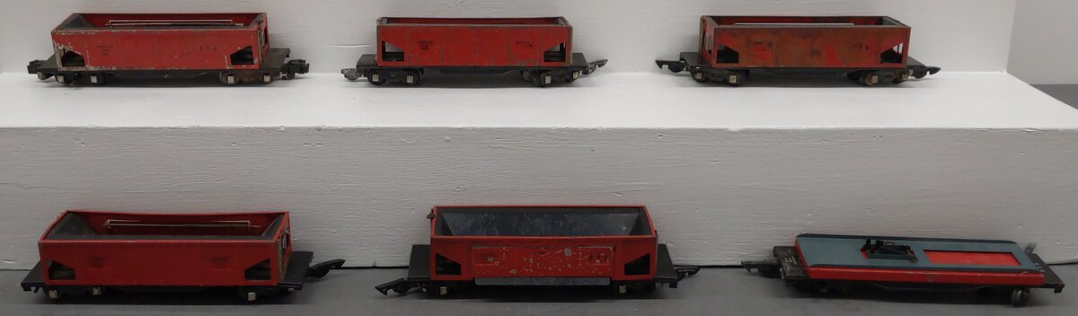 American Flyer Vintage S Gauge Freight Cars #715,716,716,716,716,716 [6] VG