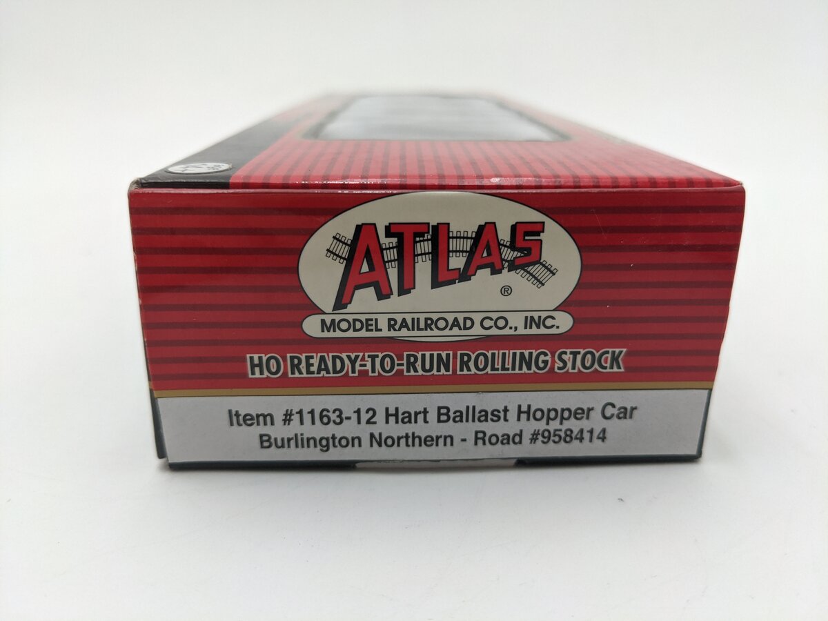 Atlas 1163-12 HO Scale BN Hart Ballast Hopper Car #958414 NIB