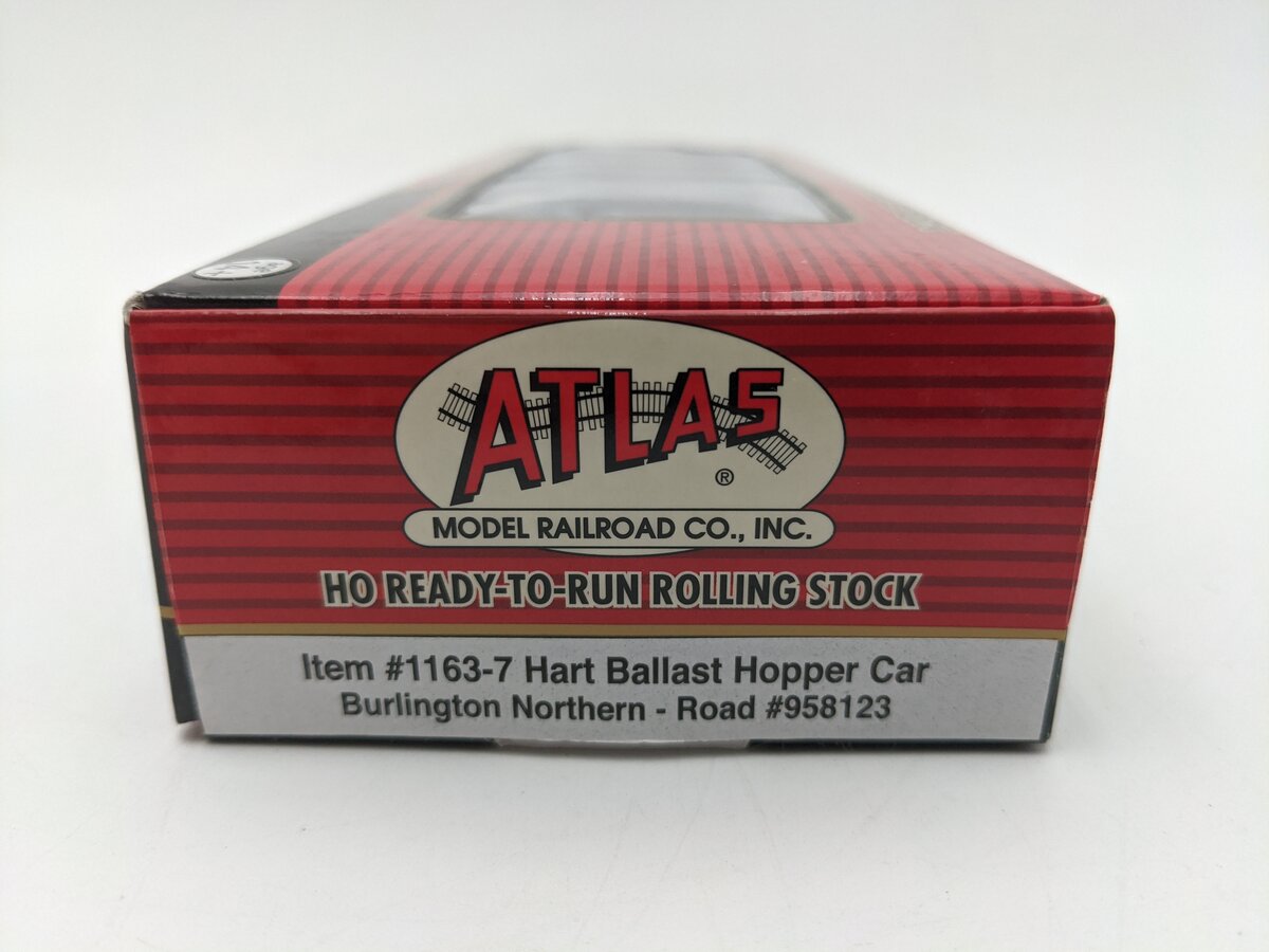 Atlas 1163-7 HO Scale BN Hart Ballast Hopper Car #958123 NIB