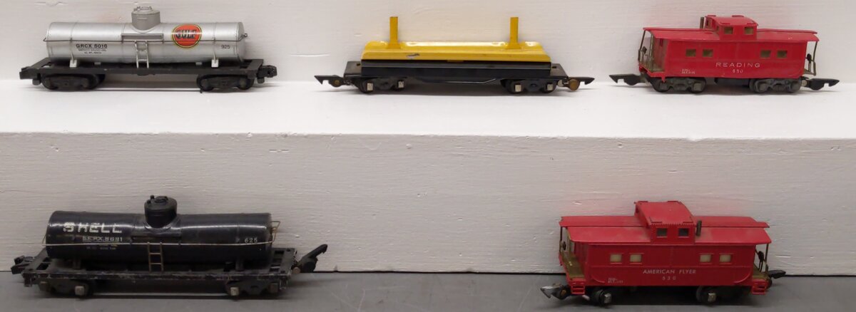 American Flyer S Gauge Freight Cars #5016,717,625,630,630 [5] VG