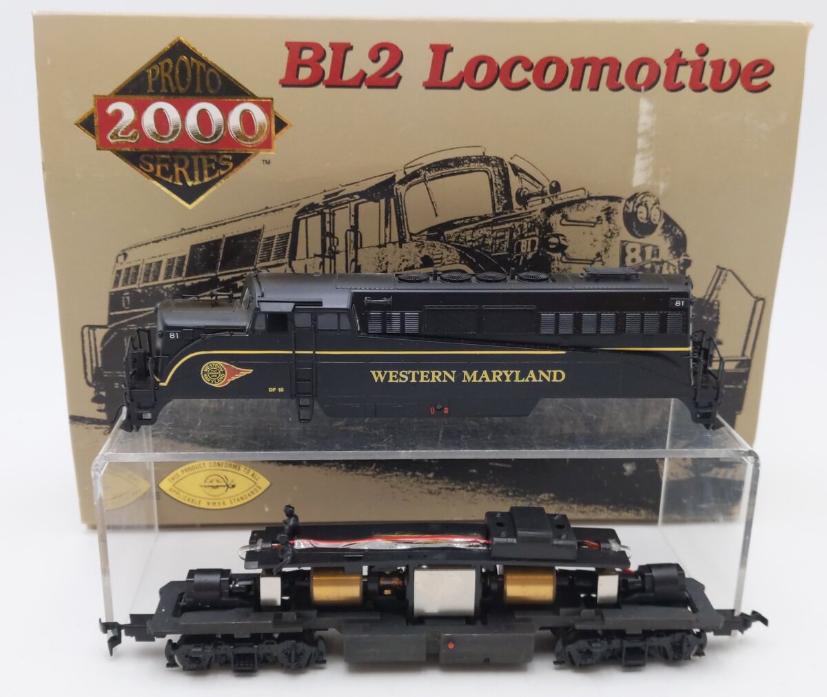 Proto 2000 8697 HO Scale Western Maryland BL2 Diesel Locomotive #81 LN/Box