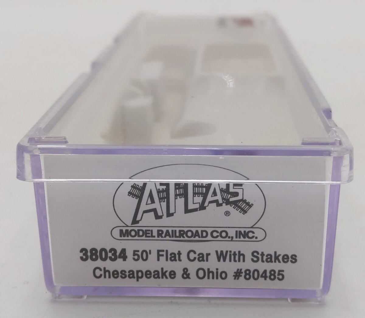 Atlas 38034 N Scale Chesapeake & Ohio 50' Flatcar w/Stakes #80485 EX/Box