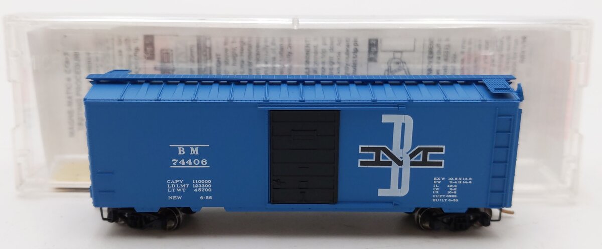 Micro-Trains 20140 N Scale Boston & Maine 40' Standard Single Door Boxcar #74406 LN/Box
