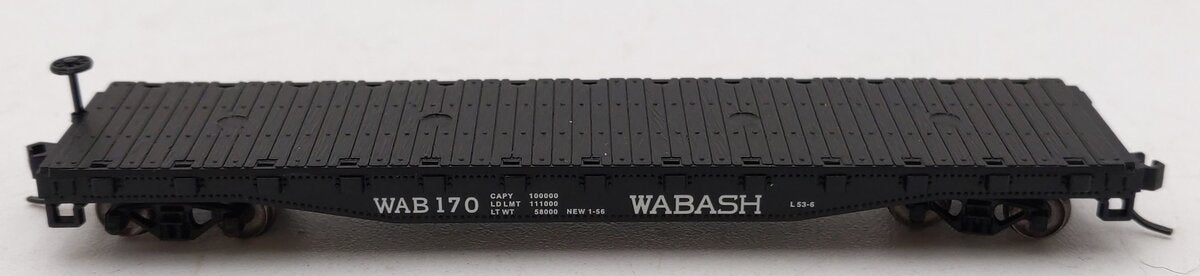Atlas 38123 N Scale Wabash 50' Flatcar w/Stakes #170 LN/Box