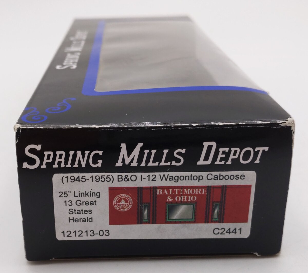 Spring Mills Depot 121213-04 HO Baltimore & Ohio I-12 Wagontop Caboose #C2453 LN/Box