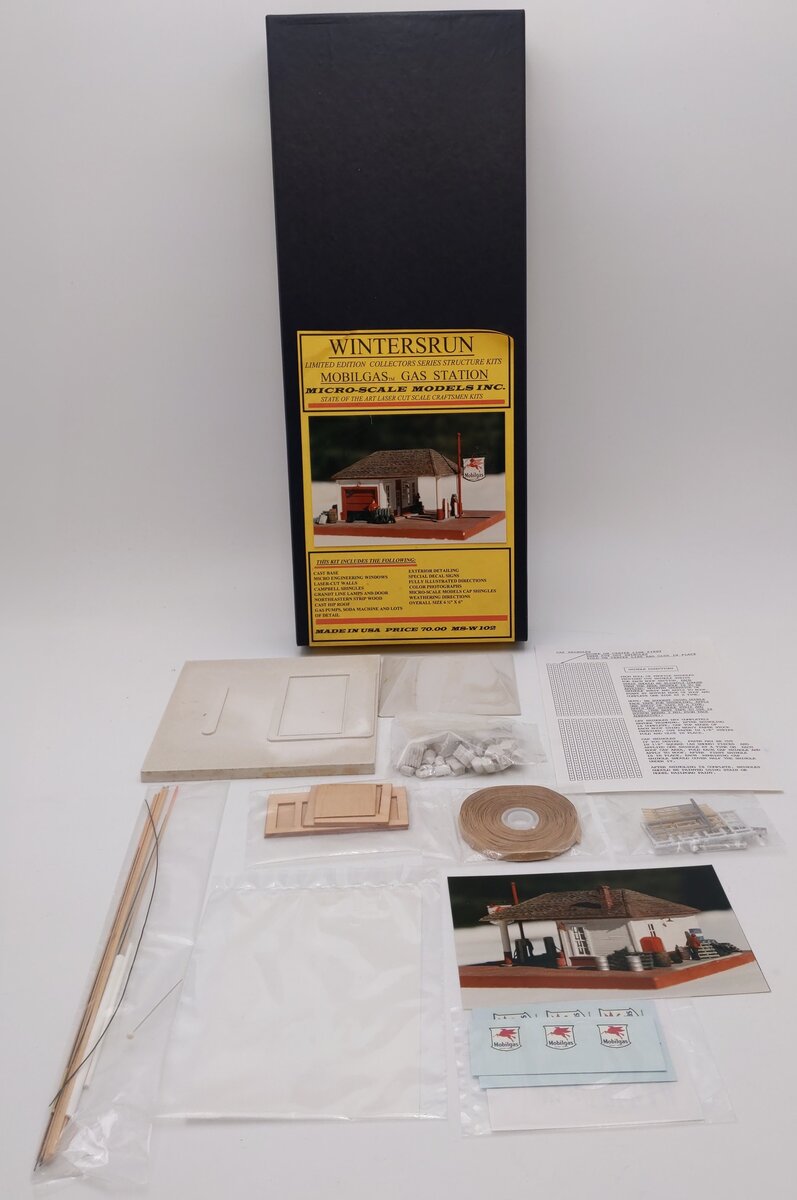 Micro-Scale Models MS-W102 HO Scale Wintersrun Mobilgas Model Building Kit LN/Box