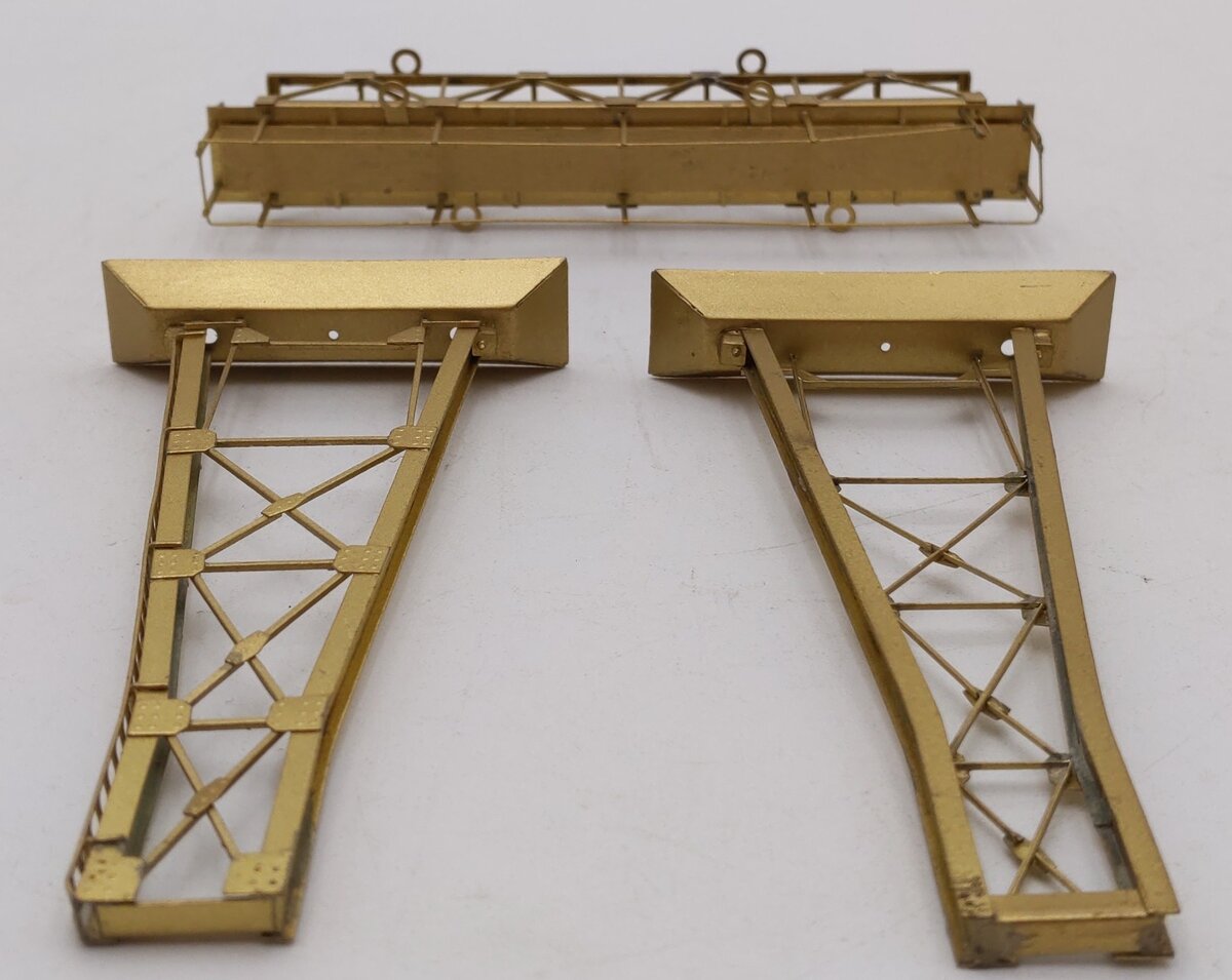 NJ International SB-2T HO Scale BRASS Two Track Signal Bridge EX/Box