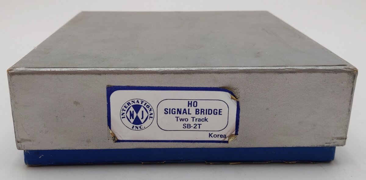 NJ International SB-2T HO Scale BRASS Two Track Signal Bridge EX/Box