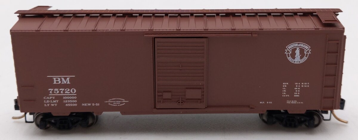Micro-Trains 02000326 N Boston & Maine 40' Standard Single Door Boxcar #75720 LN/Box